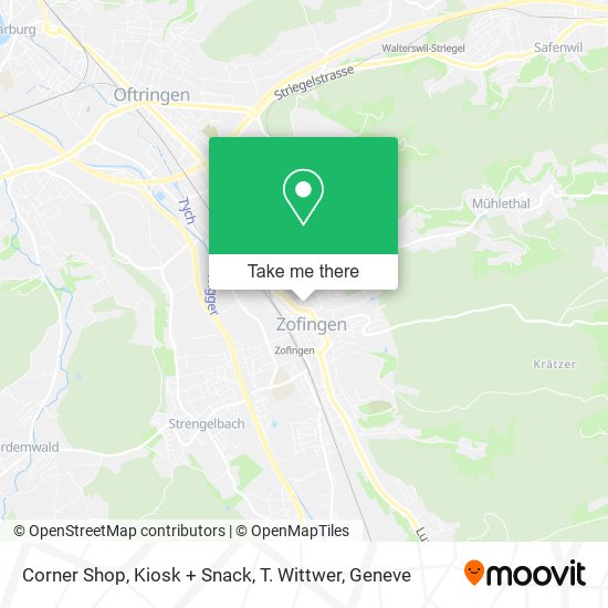 Corner Shop, Kiosk + Snack, T. Wittwer map