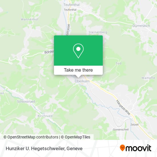 Hunziker U. Hegetschweiler map