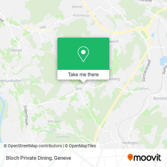 Bloch Private Dining map
