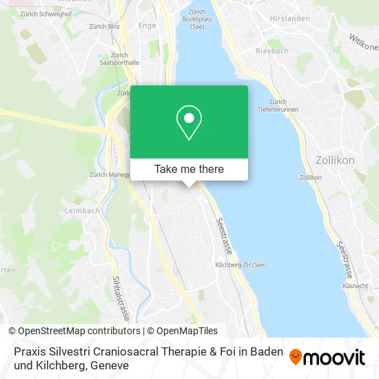 Praxis Silvestri Craniosacral Therapie & Foi in Baden und Kilchberg map