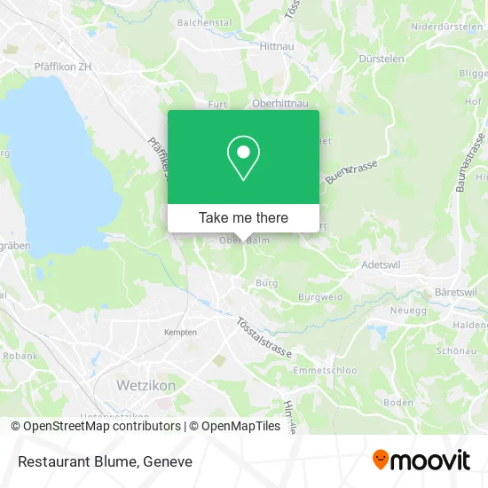 Restaurant Blume map