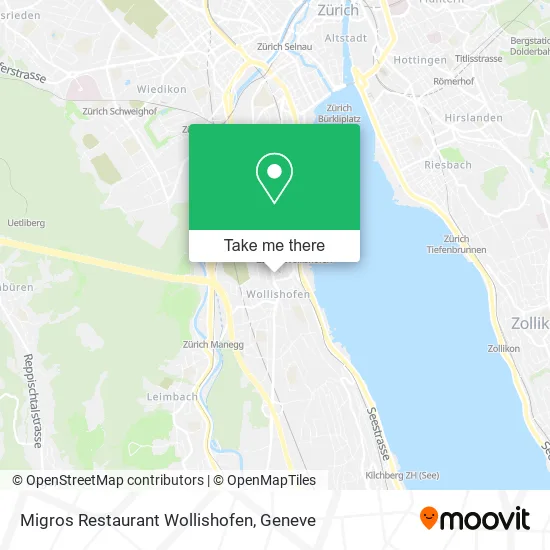 Migros Restaurant Wollishofen map