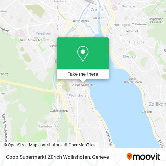 Coop Supermarkt Zürich Wollishofen map
