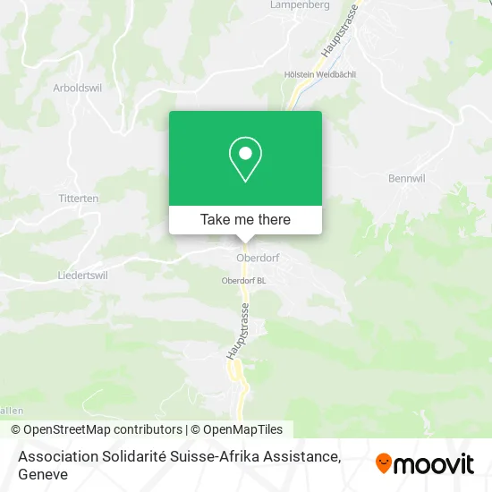 Association Solidarité Suisse-Afrika Assistance map