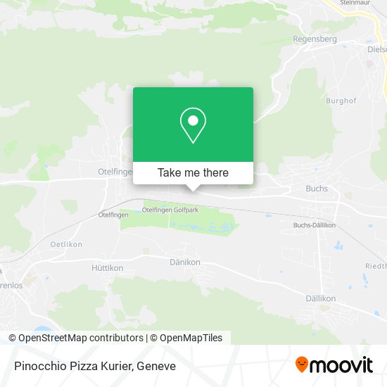 Pinocchio Pizza Kurier map