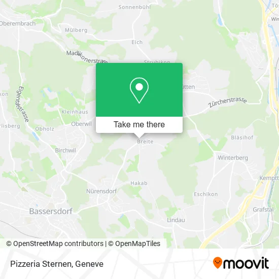 Pizzeria Sternen map