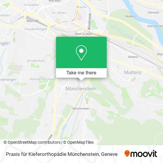 Praxis für Kieferorthopädie Münchenstein map