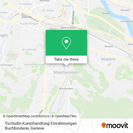 Tschudin Kunsthandlung Einrahmungen Buchbinderei map