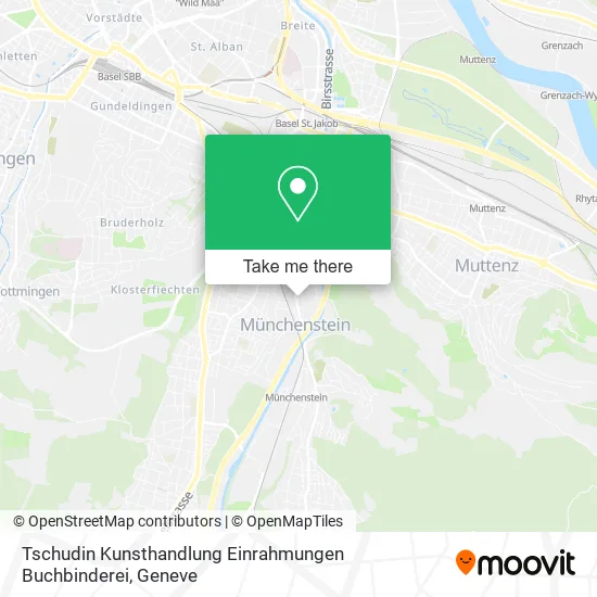 Tschudin Kunsthandlung Einrahmungen Buchbinderei map