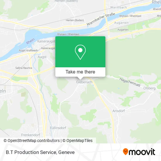 B.T Production Service map