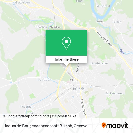 Industrie-Baugenossenschaft Bülach map