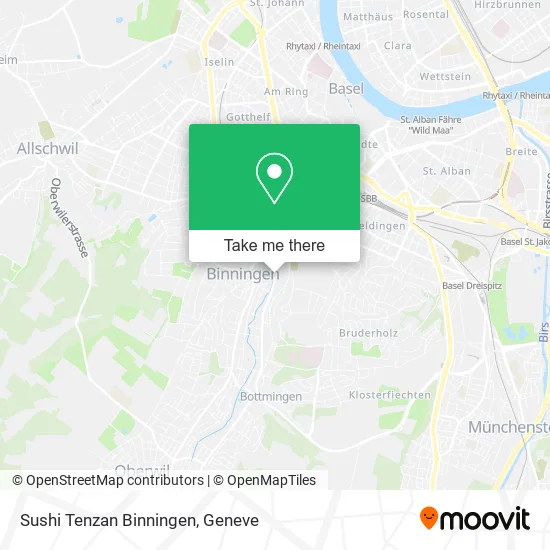 Sushi Tenzan Binningen map
