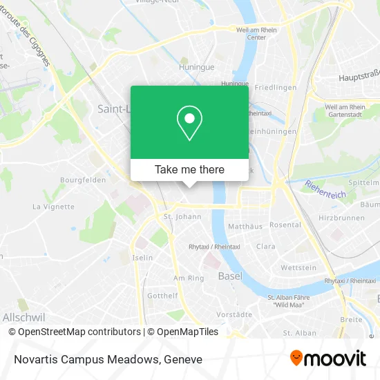 Novartis Campus Meadows map