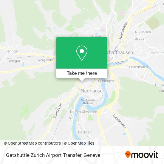 Getshuttle Zurich Airport Transfer map