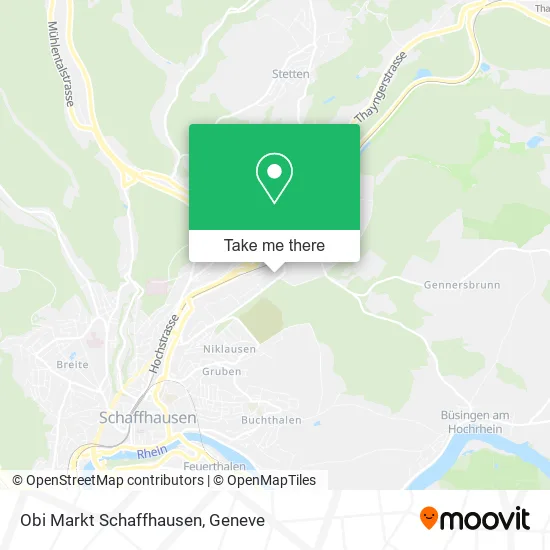 Obi Markt Schaffhausen map