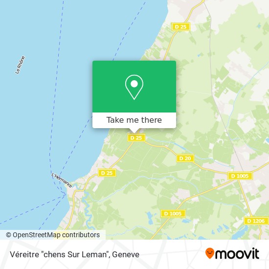 Véreitre "chens Sur Leman" map