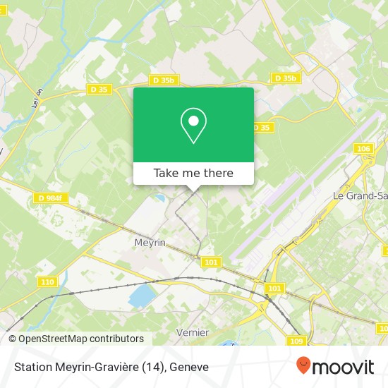 Station Meyrin-Gravière (14) Karte