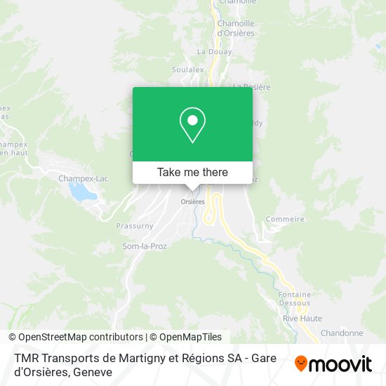 TMR Transports de Martigny et Régions SA - Gare d'Orsières plan