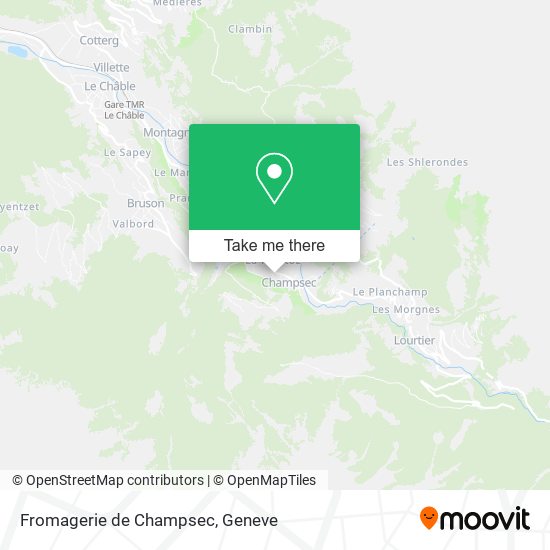 Fromagerie de Champsec map