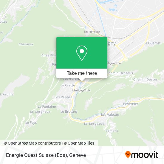 Energie Ouest Suisse (Eos) map
