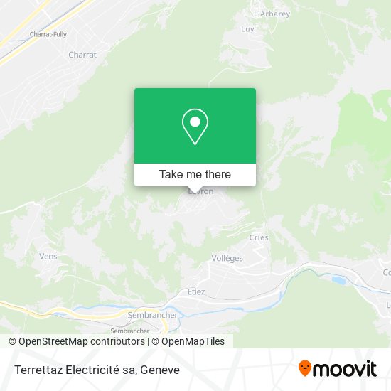 Terrettaz Electricité sa map