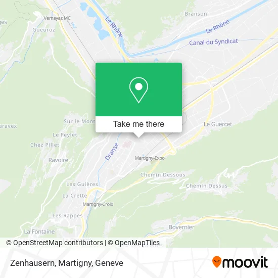 Zenhausern, Martigny map