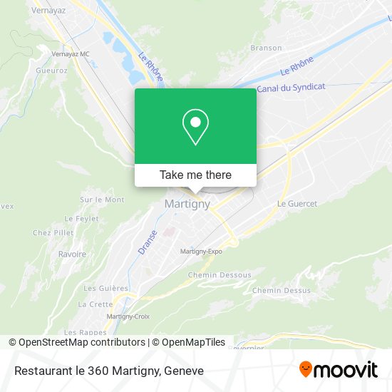 Restaurant le 360 Martigny map