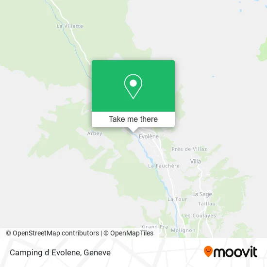 Camping d Evolene map