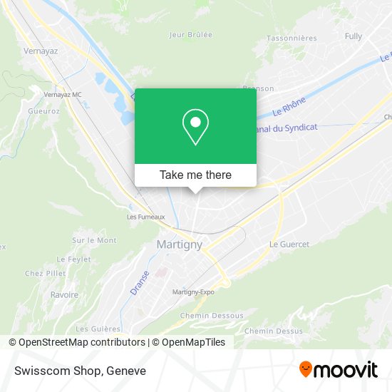 Swisscom Shop map