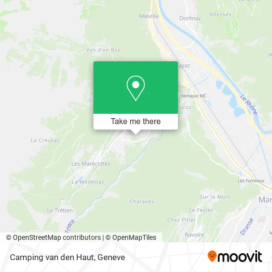 Camping van den Haut map