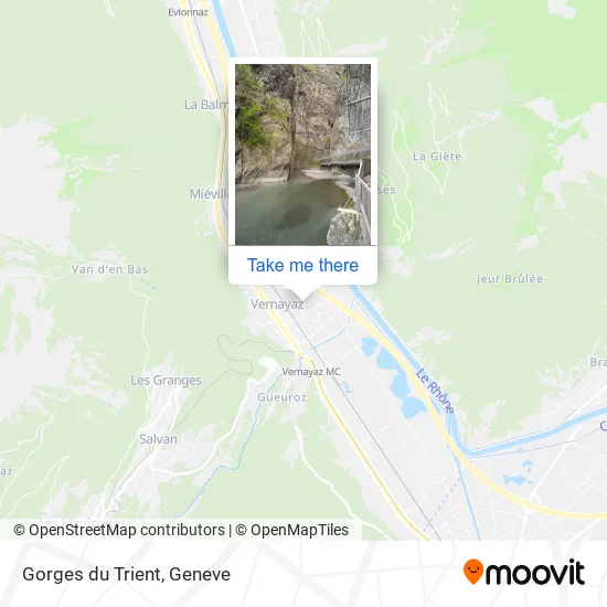 Gorges du Trient map