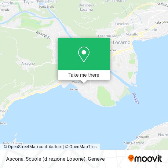 Ascona, Scuole (direzione Losone) map