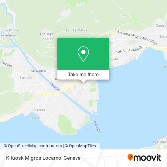 K Kiosk Migros Locarno map