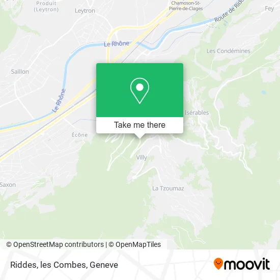 Riddes, les Combes plan