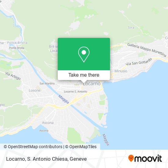 Locarno, S. Antonio Chiesa map