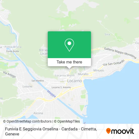 Funivia E Seggiovia Orselina - Cardada - Cimetta map