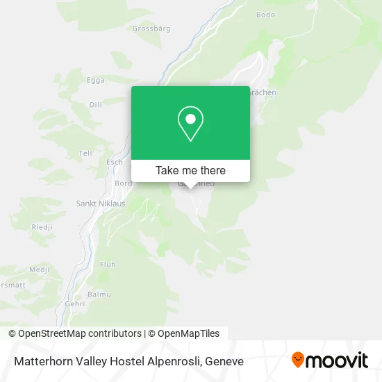 Matterhorn Valley Hostel Alpenrosli map