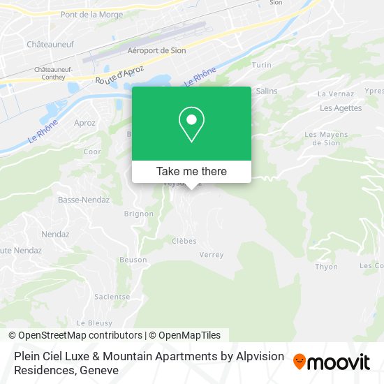 Plein Ciel Luxe & Mountain Apartments by Alpvision Residences map