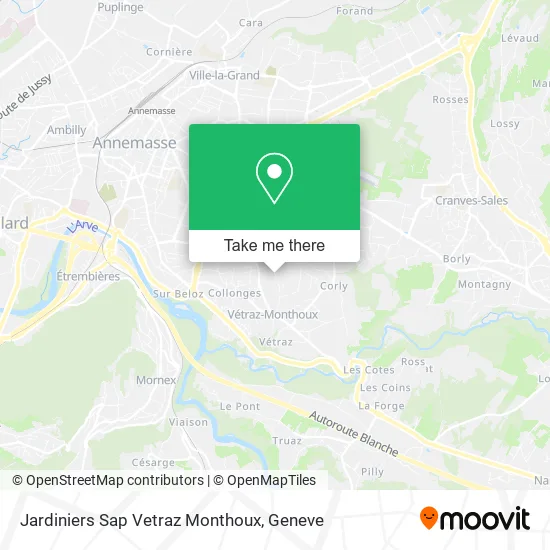 Jardiniers Sap Vetraz Monthoux map