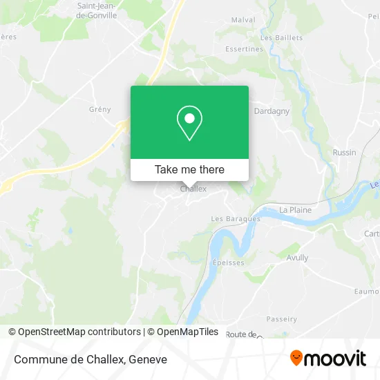 Commune de Challex map