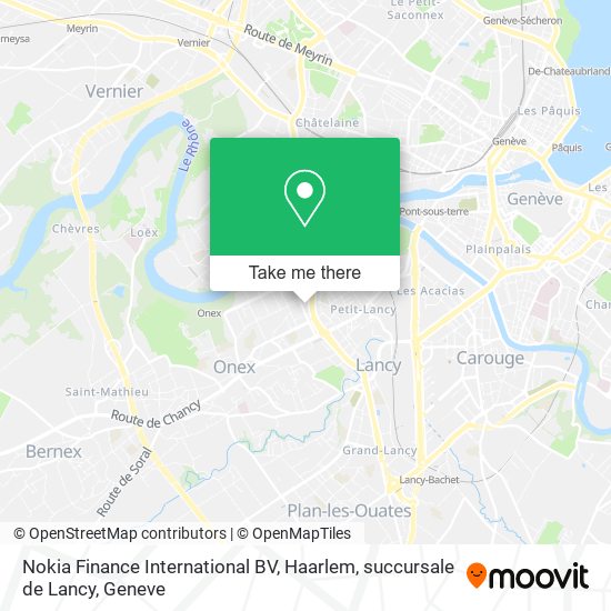 Nokia Finance International BV, Haarlem, succursale de Lancy map