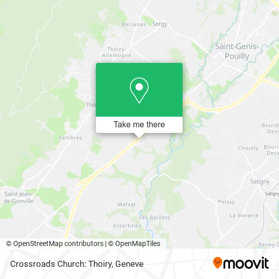 Crossroads Church: Thoiry map