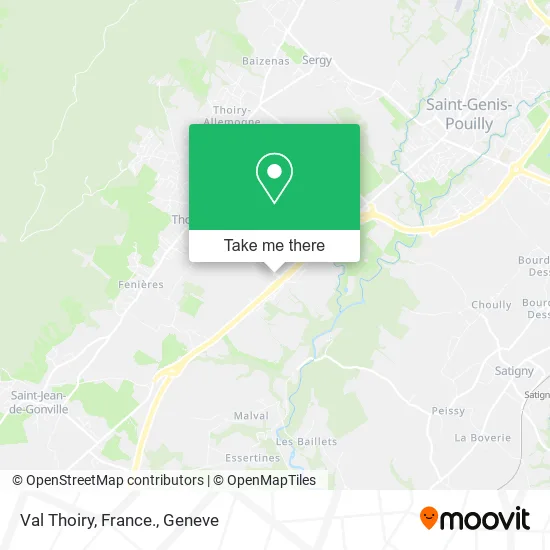 Val Thoiry, France. map