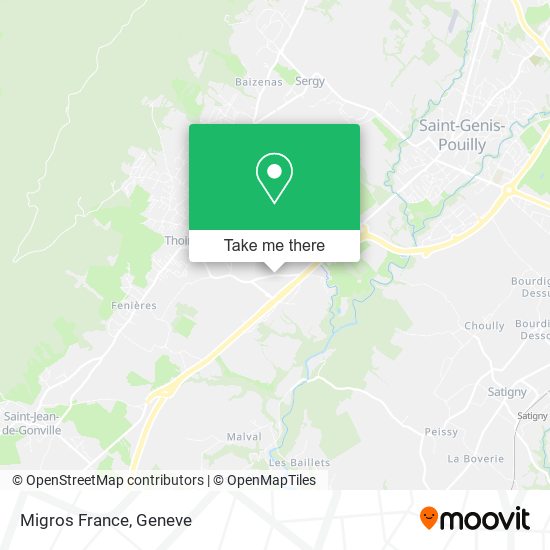 Migros France map