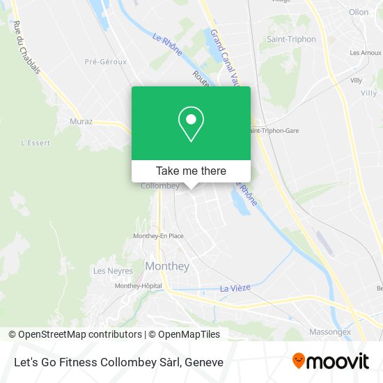 Let's Go Fitness Collombey Sàrl map