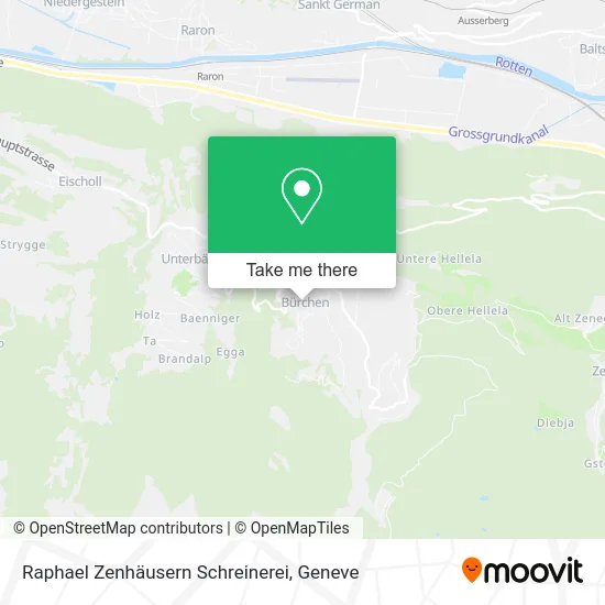 Raphael Zenhäusern Schreinerei map