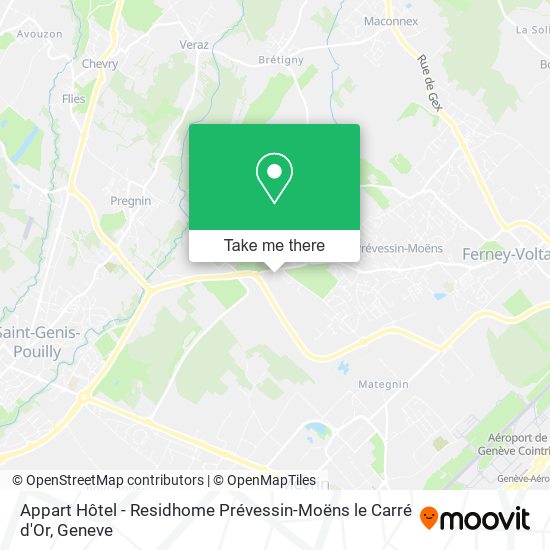 Appart Hôtel - Residhome Prévessin-Moëns le Carré d'Or map