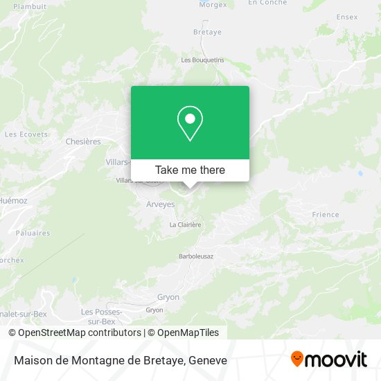 Maison de Montagne de Bretaye map