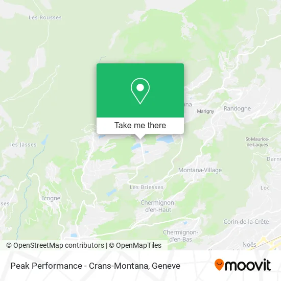 Peak Performance - Crans-Montana map