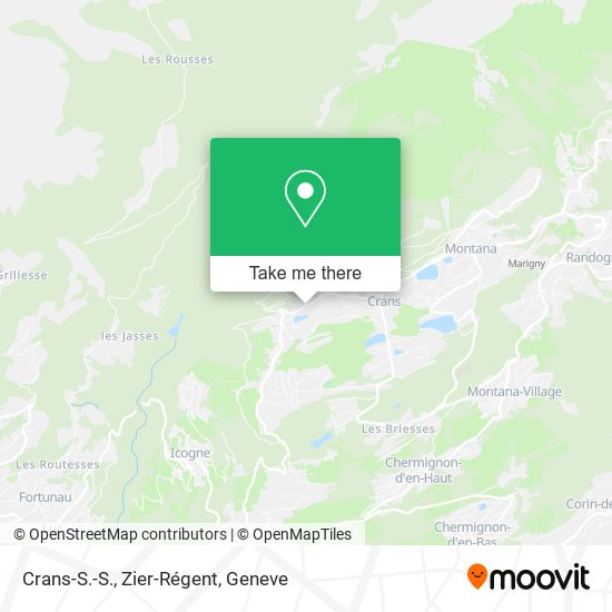 Crans-S.-S., Zier-Régent map